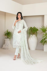 3-PC Unstitched Fancy Embroidered Viscose Najwa By Tawakkal Fabrics | D-4388